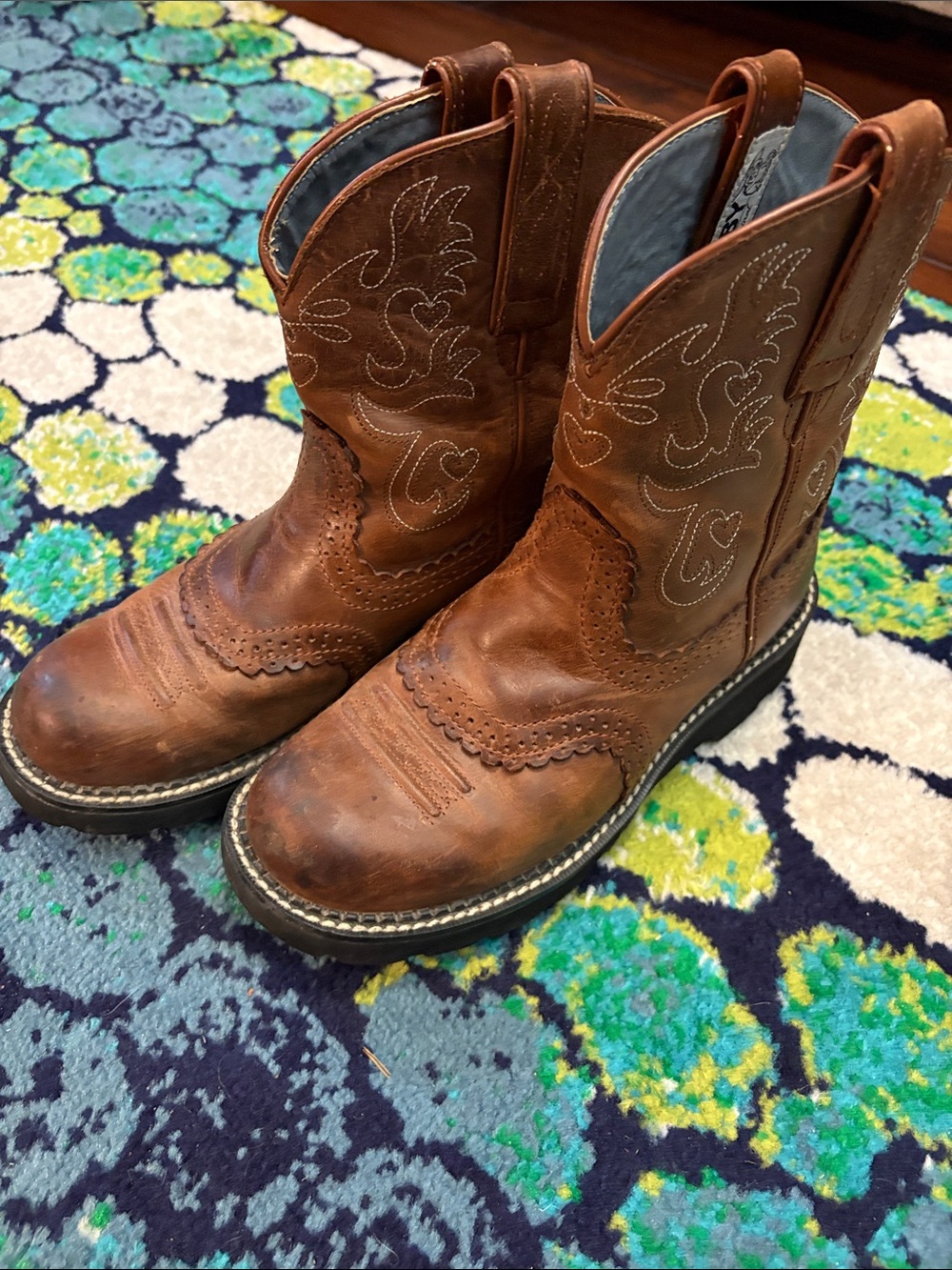Ariat Fatbaby Kids Brown Leather Cowboy Boots